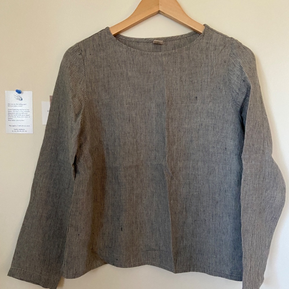Old Linen Mill Long Sleeve Linen Top